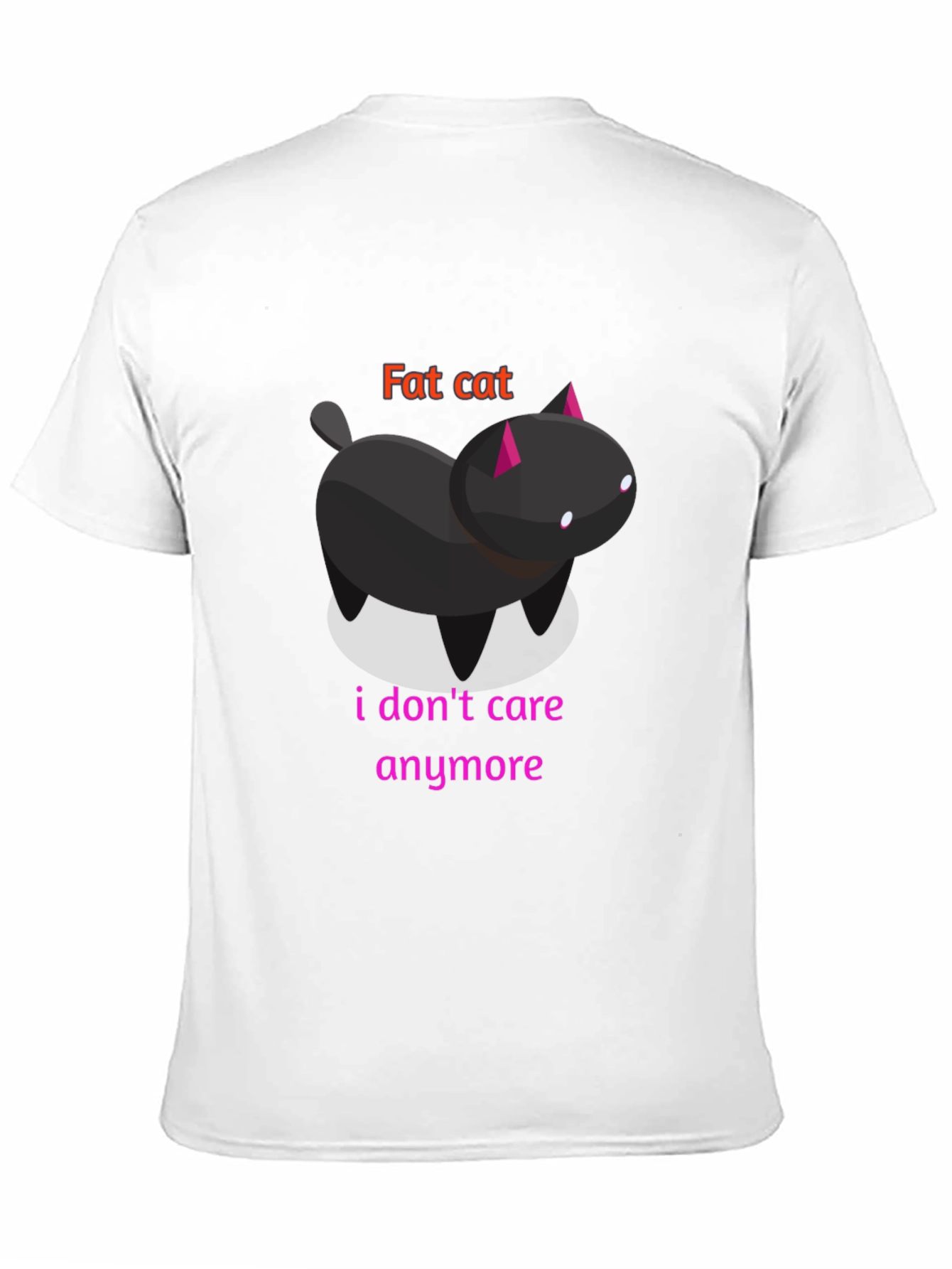 Fat Cat Graphic Tee - Unisex Black T-Shirt