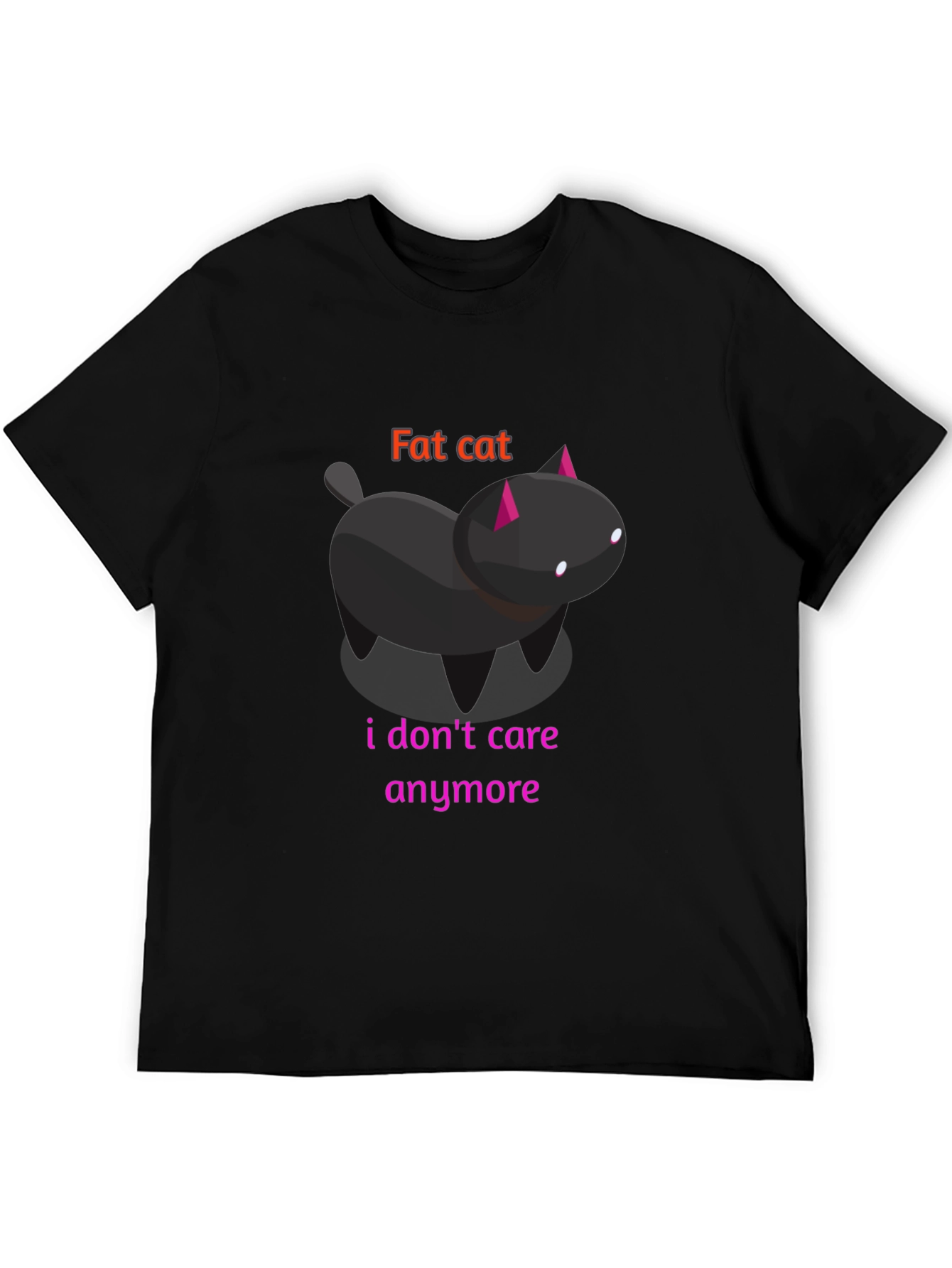 Fat Cat Graphic Tee - Unisex Black T-Shirt