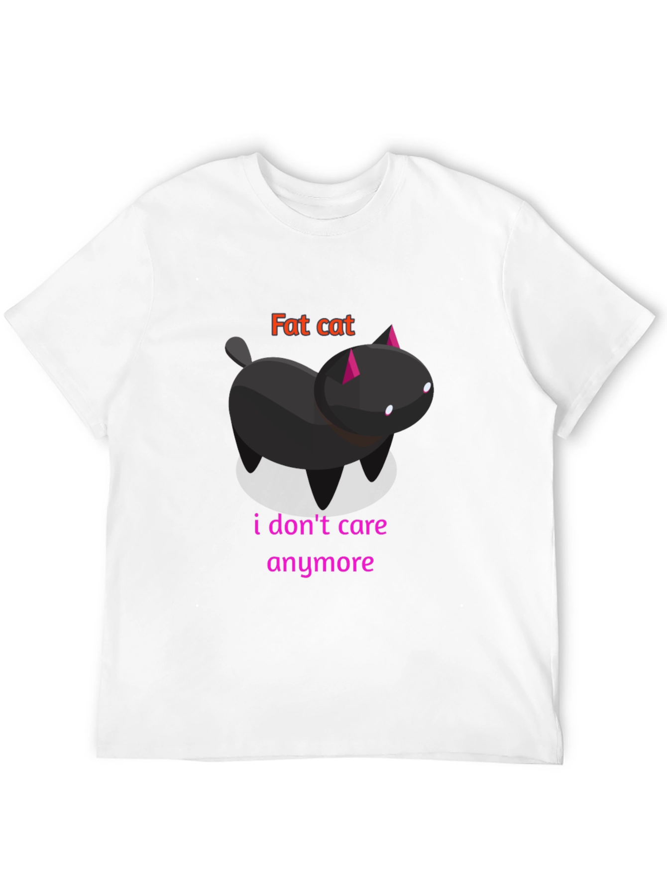 Fat Cat Graphic Tee - Unisex Black T-Shirt