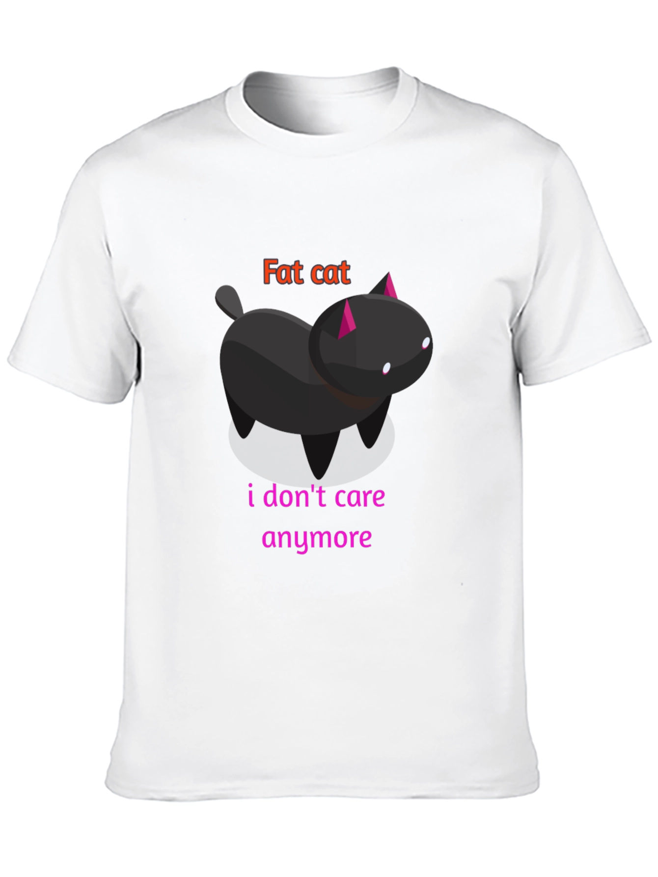 Fat Cat Graphic Tee - Unisex Black T-Shirt