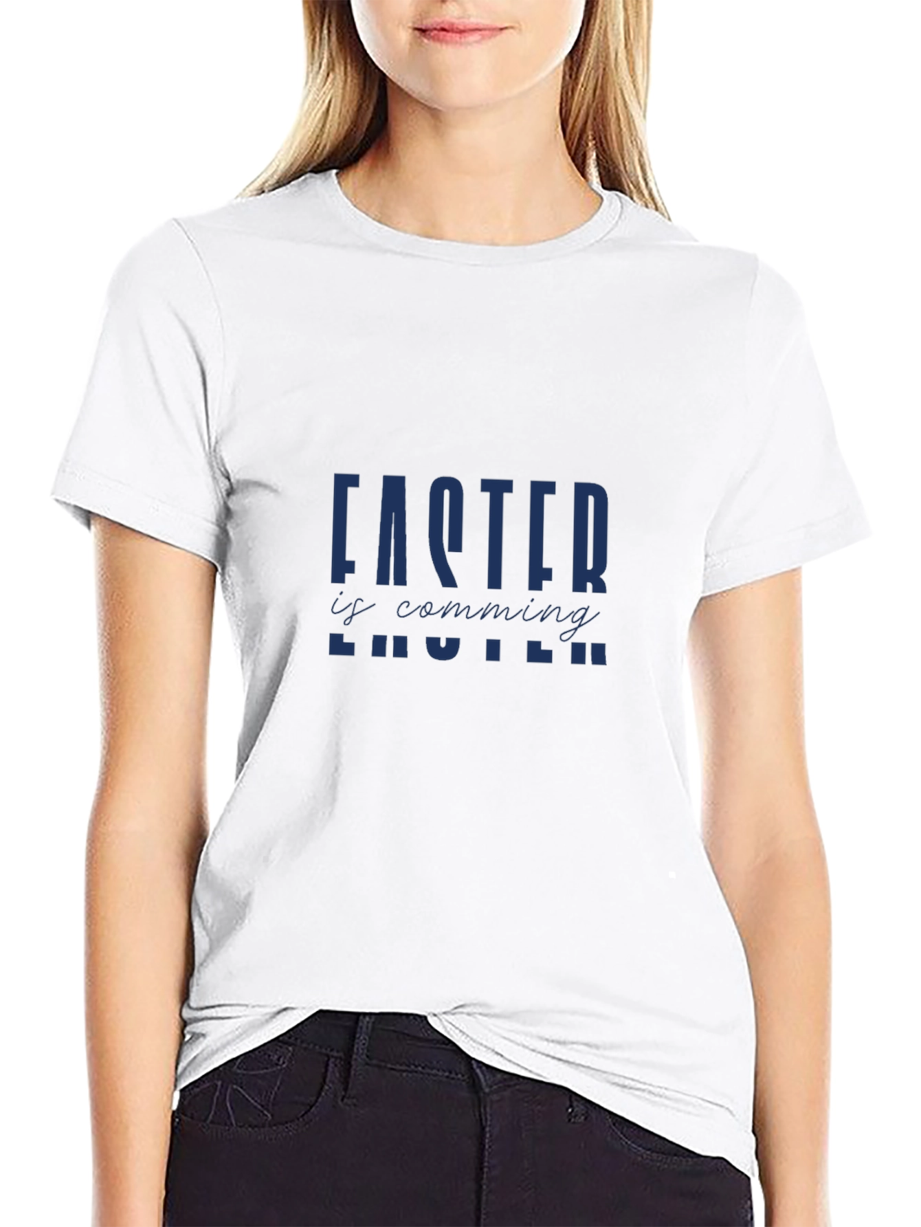 Easter Is Coming Graphic Tee - Mens Black T-Shirt