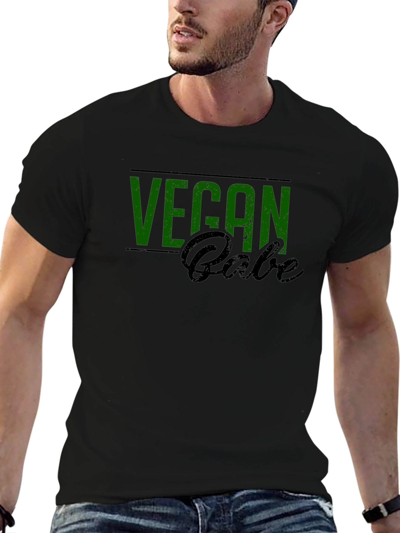 Vegan Babe Graphic Tee - Black Cotton Blend