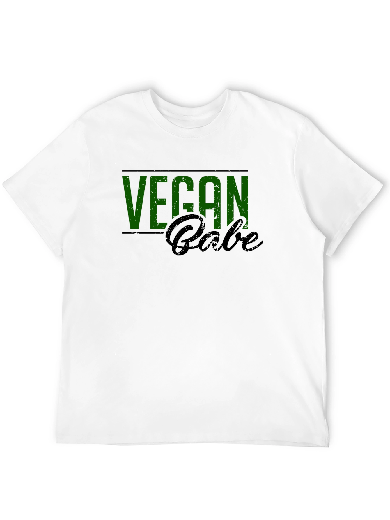 Vegan Babe Graphic Tee - Black Cotton Blend