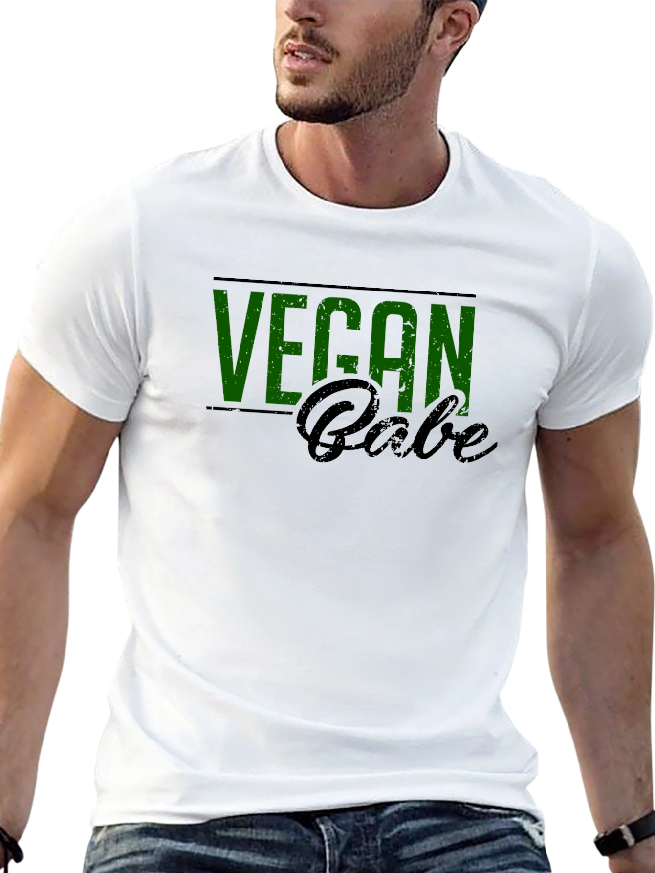 Vegan Babe Graphic Tee - Black Cotton Blend