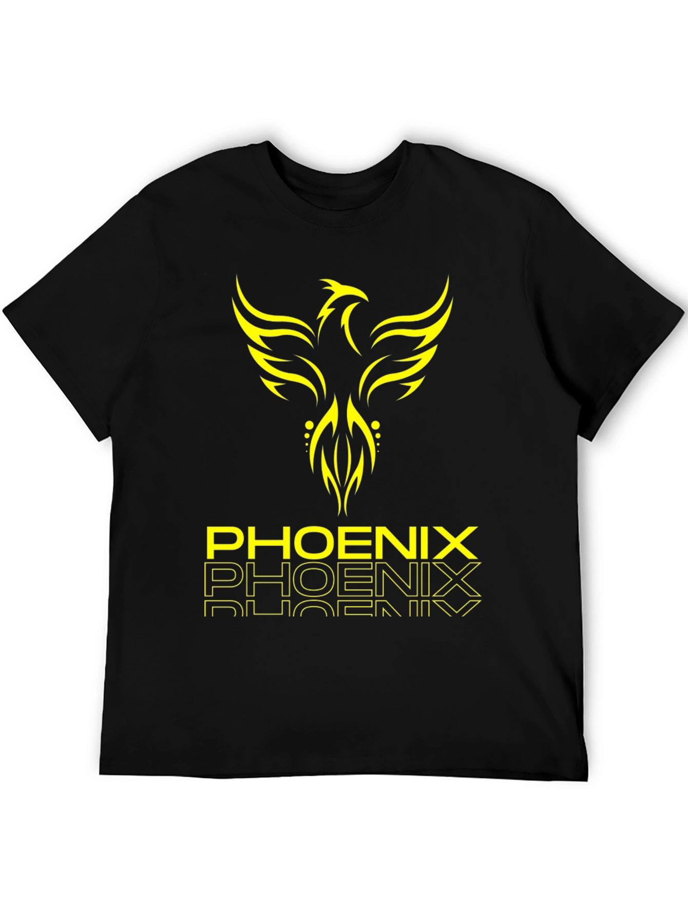 Phoenix Graphic Print Black T-Shirt