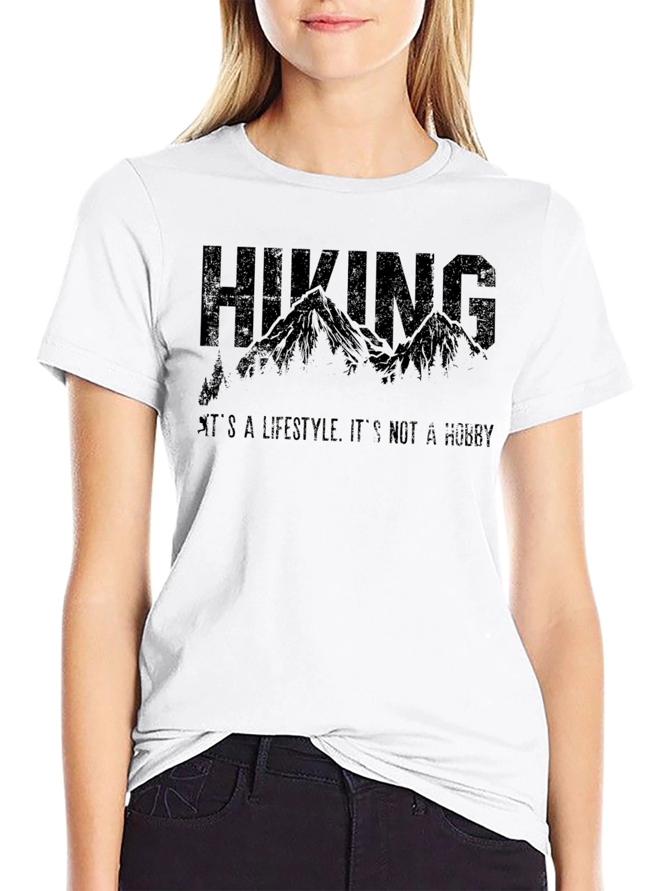 Hiking Lifestyle Black Graphic Tee