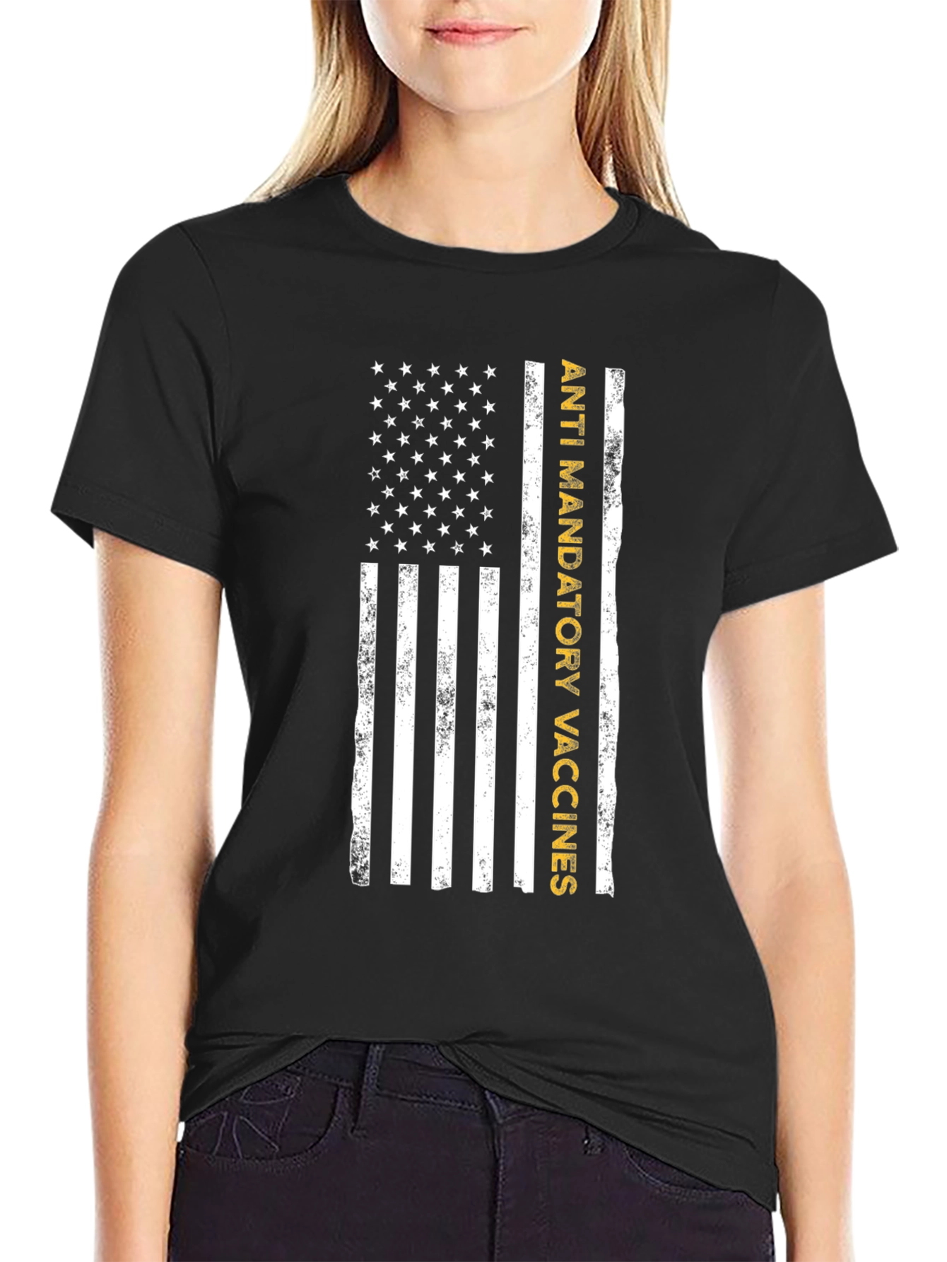 Anti-Mandatory Vaccines American Flag T-Shirt