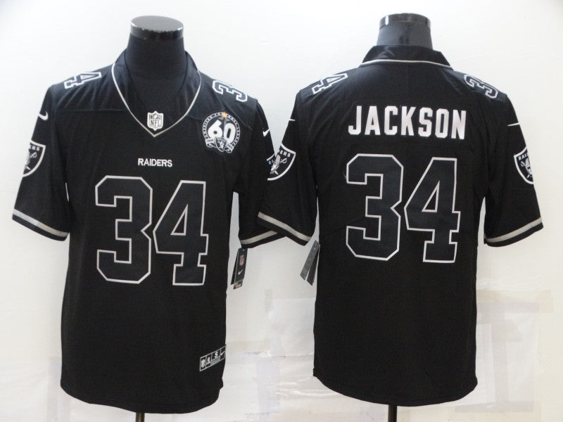 Men's Las Vegas Raiders #34 Bo Jackson Black Game Jerseys