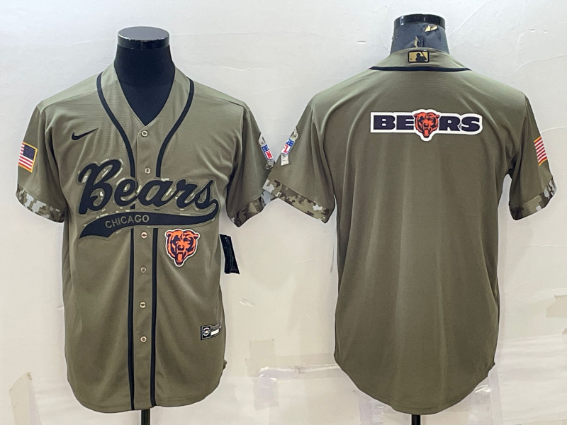 Men's Chicago Bears Olive 2022 Salute To Service Limited Jerseys