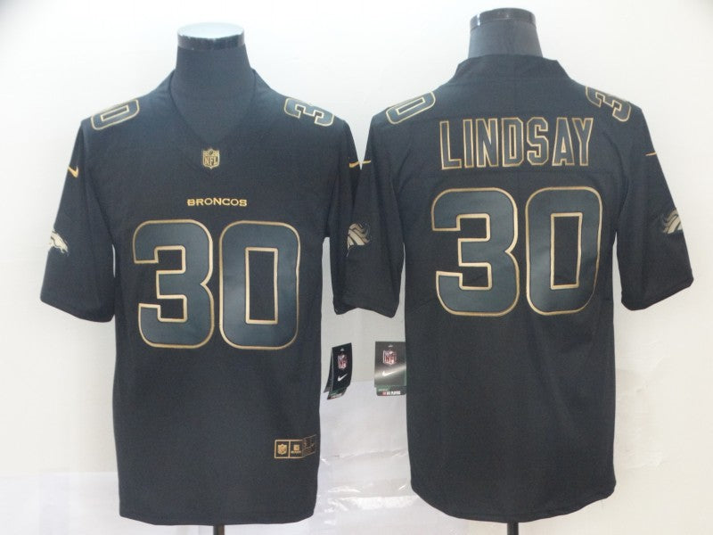 Men's Denver Broncos #30 Phillip Lindsay Black Game Jerseys