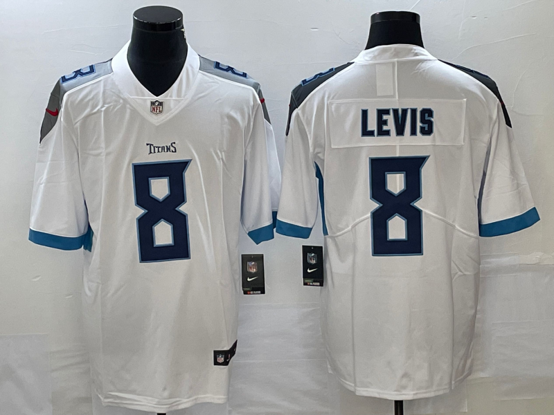 Men's Tennessee Titans Will Levis #8 White Game Jerseys