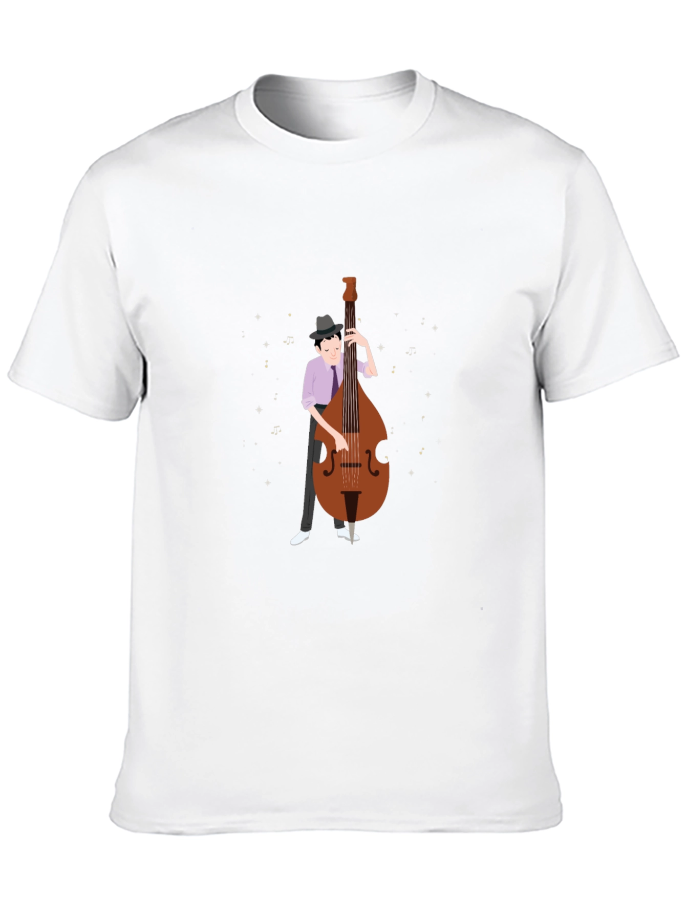 Bass Player Graphic Tee - Black Cotton T-Shirt