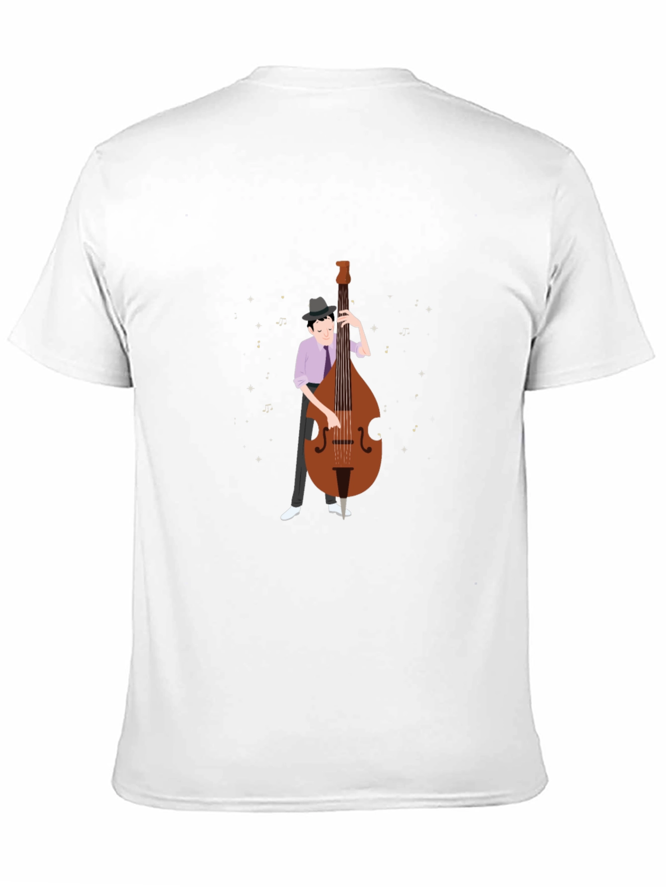Bass Player Graphic Tee - Black Cotton T-Shirt