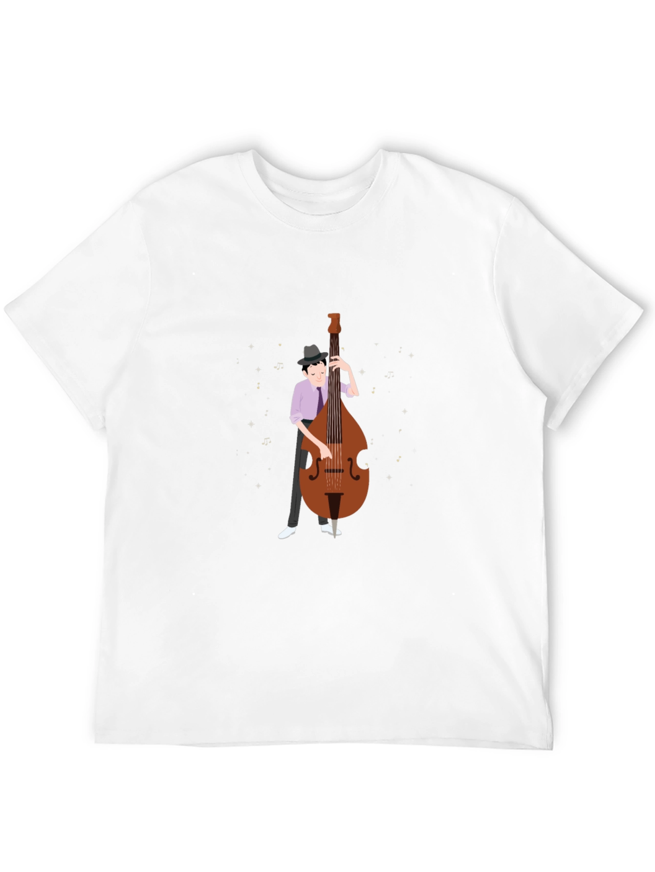 Bass Player Graphic Tee - Black Cotton T-Shirt
