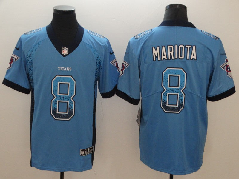 Men's Tennessee Titans Marcus Mariota #8 Blue Game Player Jerseys