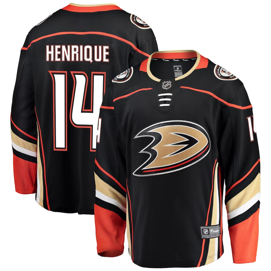 Men's Anaheim Ducks Adam Henrique #14 Black Breakaway Player Jerseys
