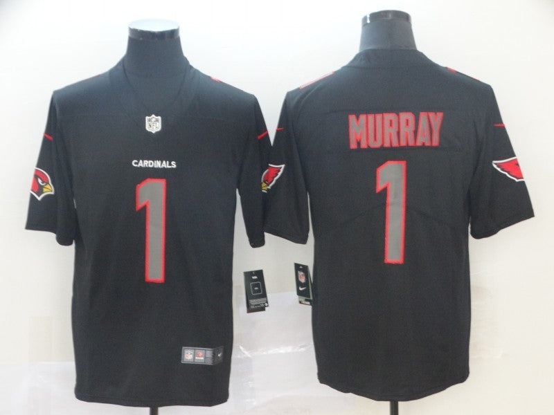 Men's Arizona Cardinals #1 Kyler Murray Black Team Game Jerseys