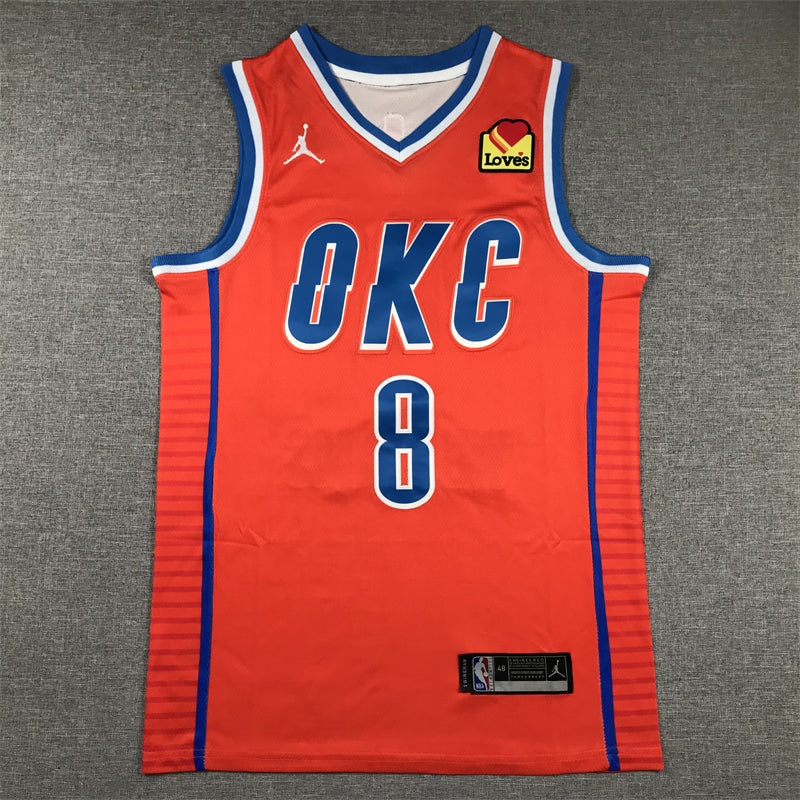 Men's Oklahoma City Thunder Jalen Williams #8 Orange 2022/23 Swingman Jerseys - Statement Edition