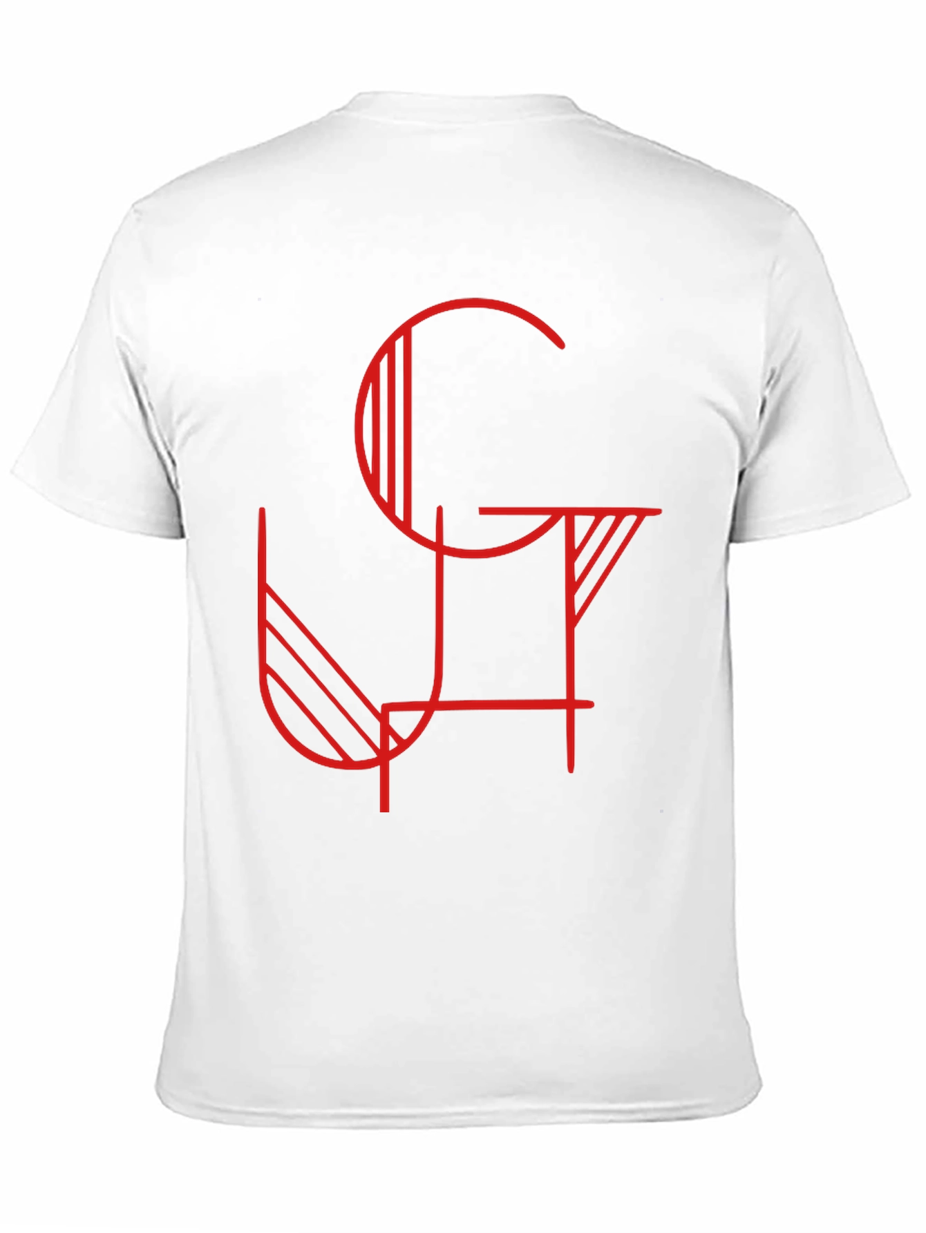 Abstract Graphic Tee - Modern Red Design on Black