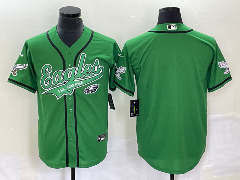 Men's Philadelphia Eagles Kelly Green Blank Jerseys