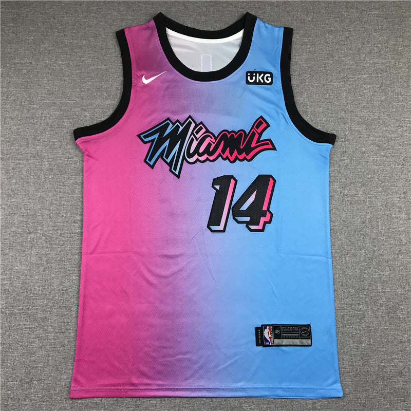 Men's Miami Heat Tyler Herro #14 Pink/Blue Swingman Player Jerseys