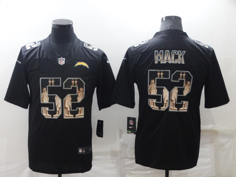 Men's Los Angeles Chargers Khalil Mack #52 Black Team Game Jerseys