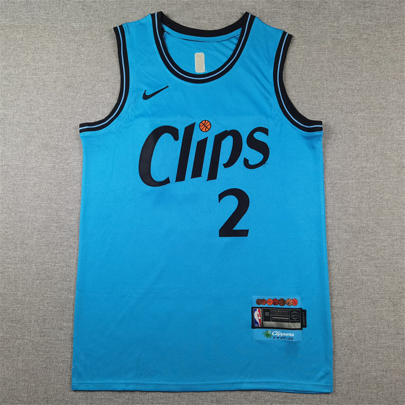 Men's LA Clippers Kawhi Leonard #2 Light Blue 2024/25 Swingman Player Jerseys - City Edition