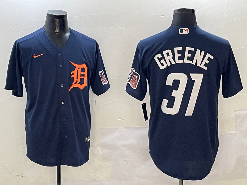 Men's Detroit Tigers Riley Greene #31 Navy Limited Player Jerseys