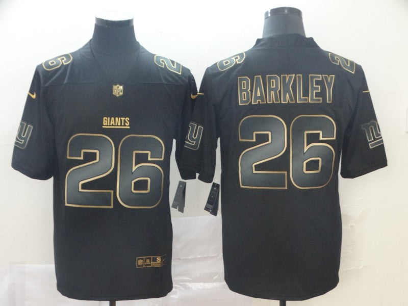 Men's New York Giants Saquon Barkley #26 Black Player Game Jerseys