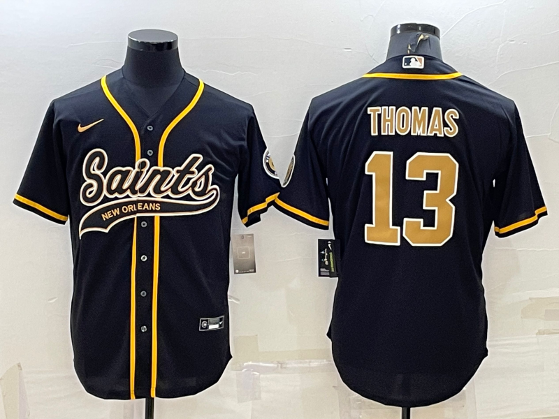 Men's New Orleans Saints Michael Thomas #13 Black Game Jerseys Joint Edition