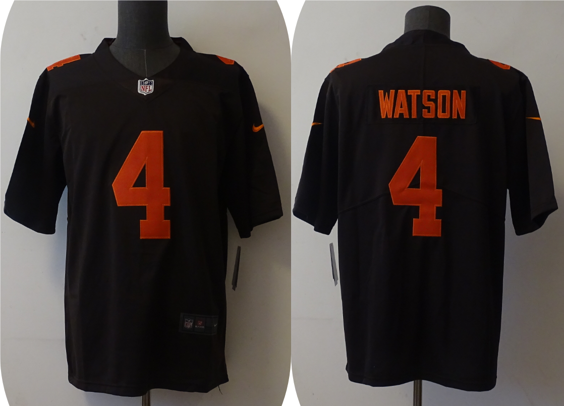 Men's Cleveland Browns Deshaun Watson #4 Brown Alternate Legend Jerseys