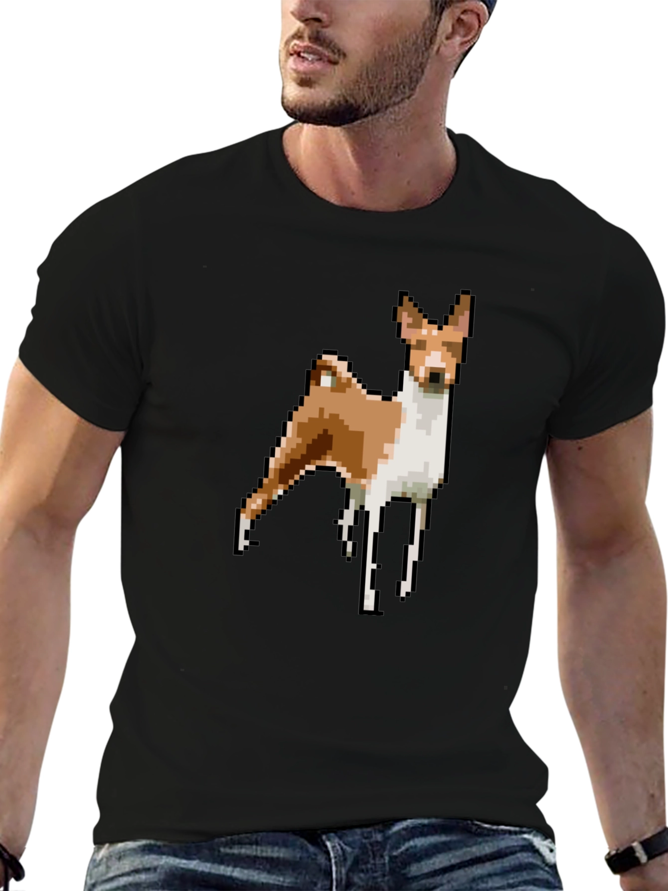 Pixel Dog Graphic Tee - Black T-Shirt