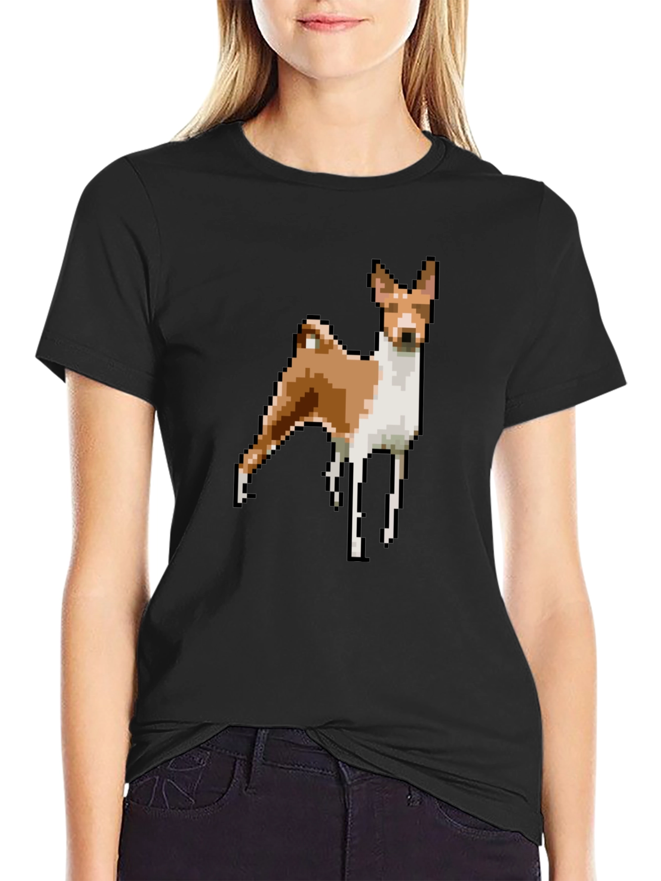 Pixel Dog Graphic Tee - Black T-Shirt