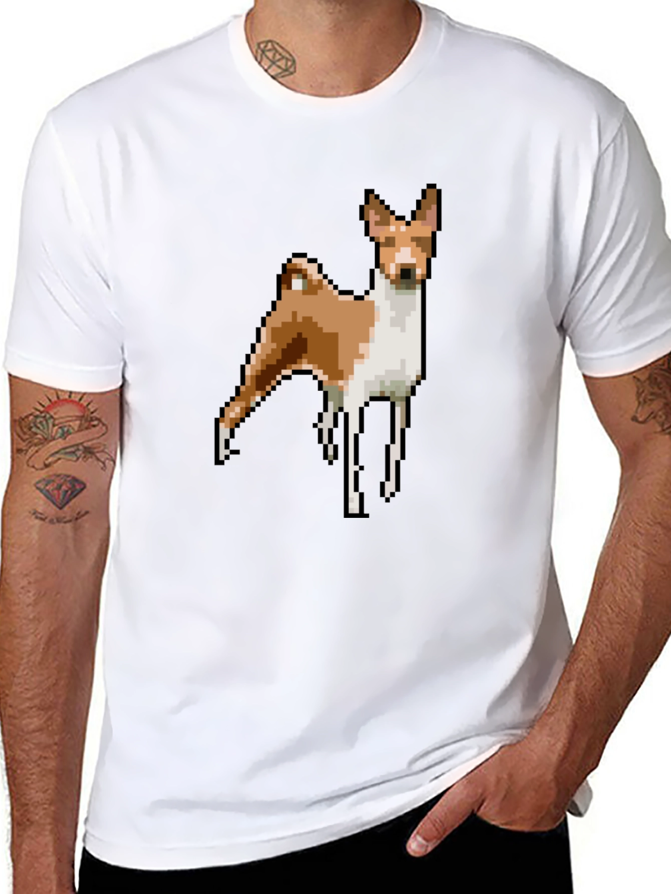 Pixel Dog Graphic Tee - Black T-Shirt