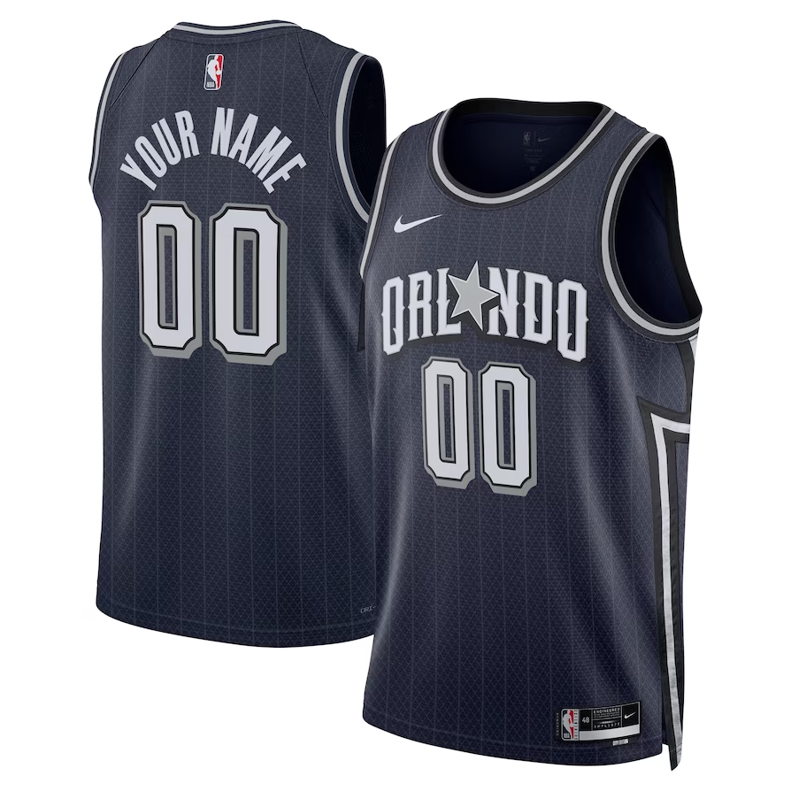 Men's Orlando Magic Navy 2023/24 Custom Swingman Jerseys - City Edition