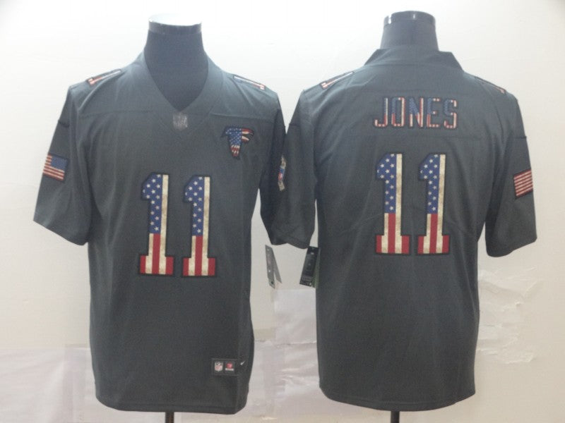 Men's Atlanta Falcons Julio Jones #11 Black Team Game Jerseys