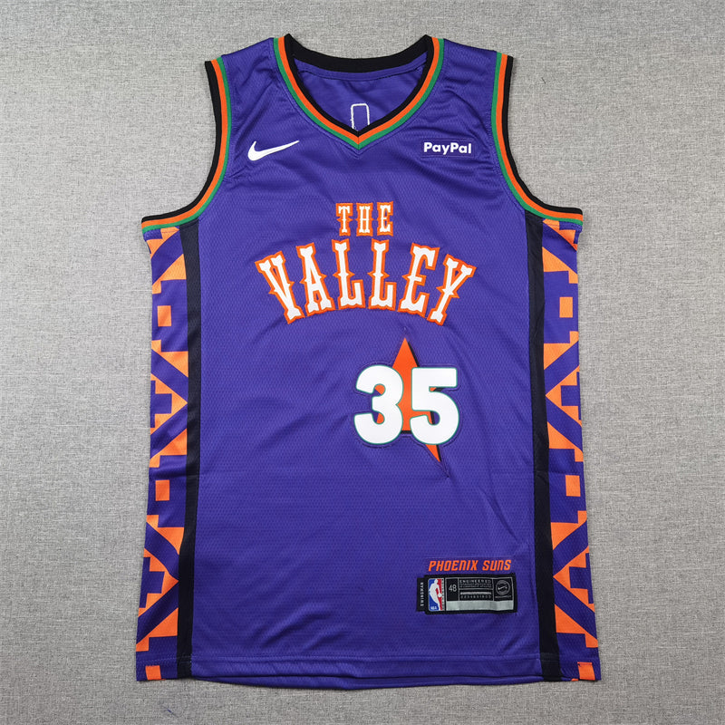 Men's Phoenix Suns Kevin Durant #35 Purple 2024/25 Swingman Player Jerseys - City Edition