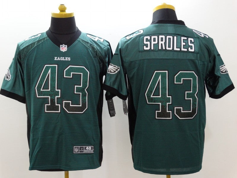 Men's Philadelphia Eagles Darren Sproles #43 Midnight Green Game Jerseys