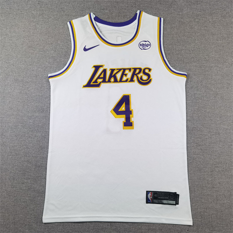 Men's Los Angeles Lakers Dalton Knecht #4 White Swingman Jerseys - Association Edition