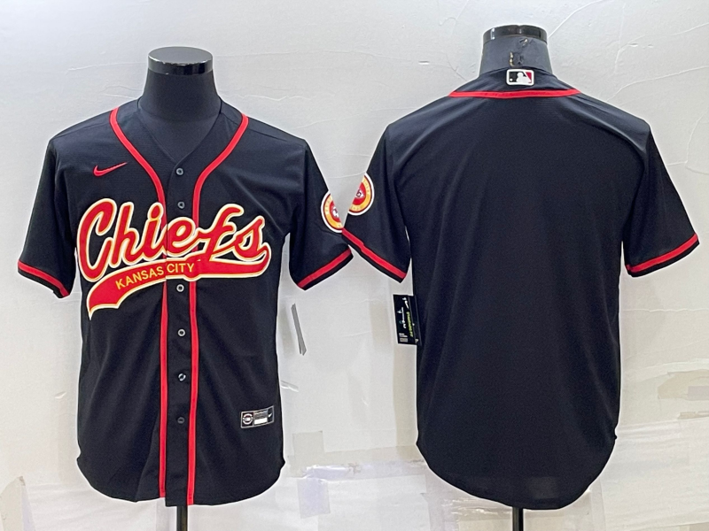 Men's Kansas City Chiefs Black Blank Jerseys