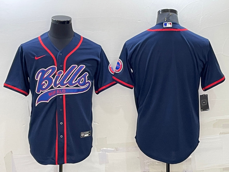 Men's Buffalo Bills Navy Blank Jerseys
