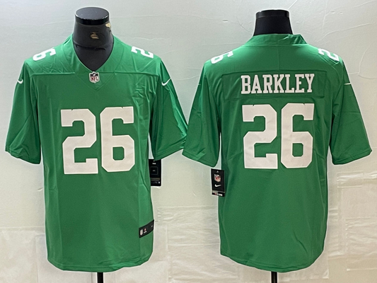 Men's Philadelphia Eagles Saquon Barkley #26 Kelly Green Game Player Jerseys