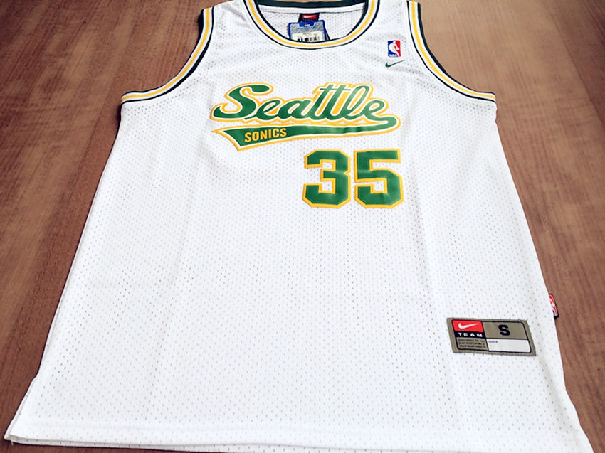 SuperSonics No. 35 Durant Retro White Premium Mesh