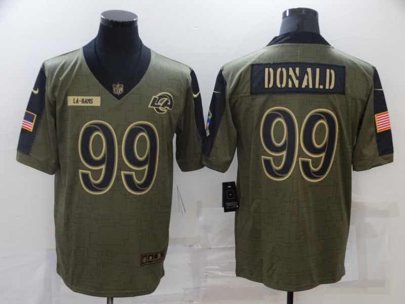 Men's Los Angeles Rams Aaron Donald #99 Brown Game Player Jerseys