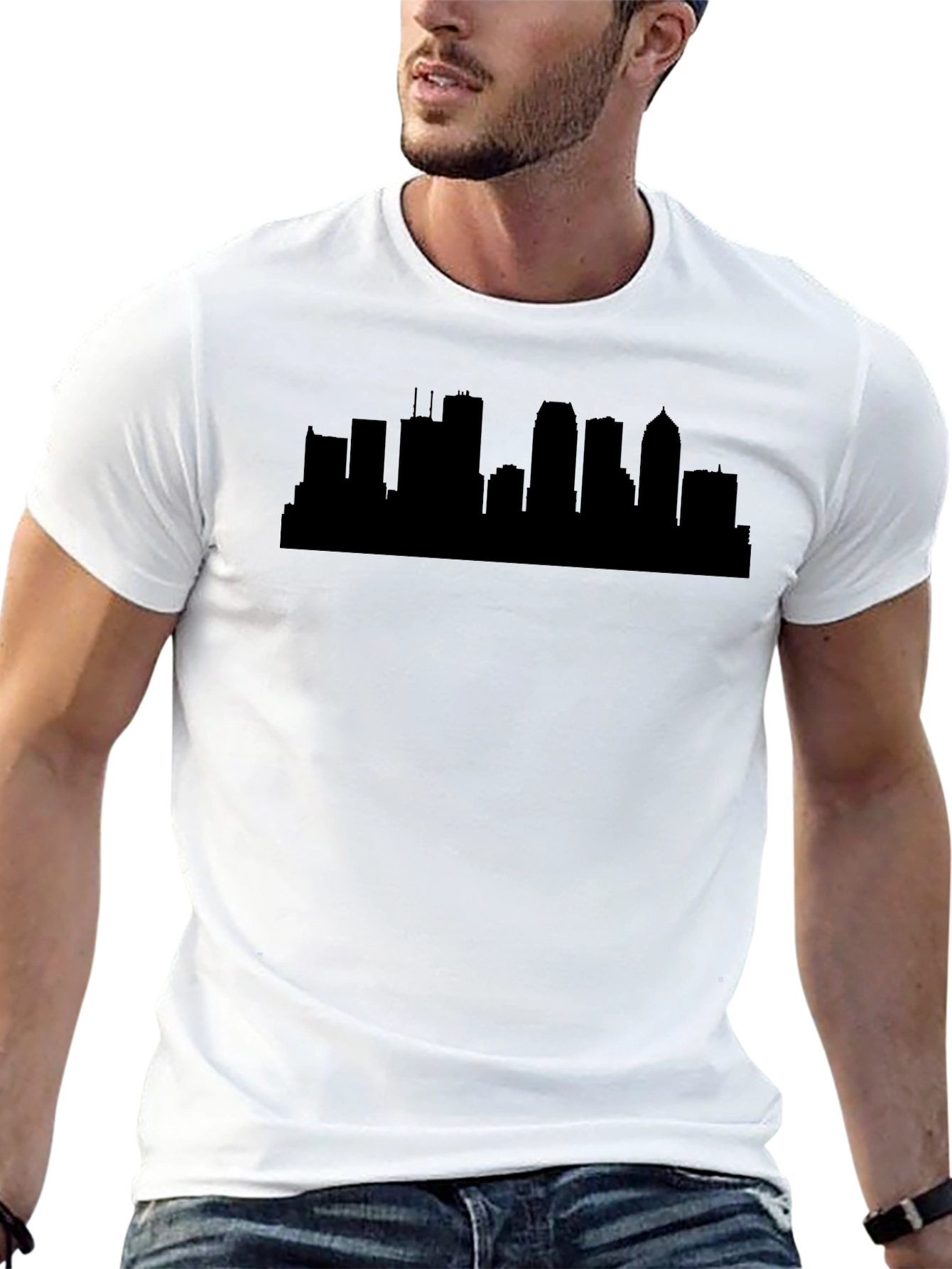 Cityscape Silhouette Tee - Urban Style