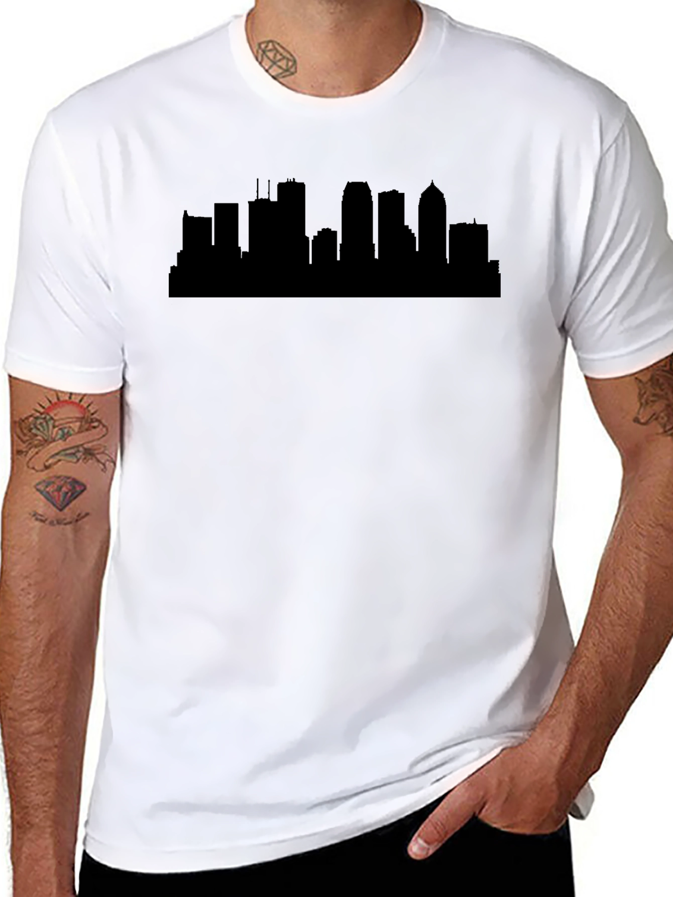 Cityscape Silhouette Tee - Urban Style