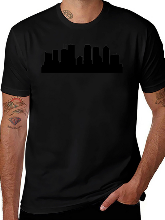 Cityscape Silhouette Tee - Urban Style