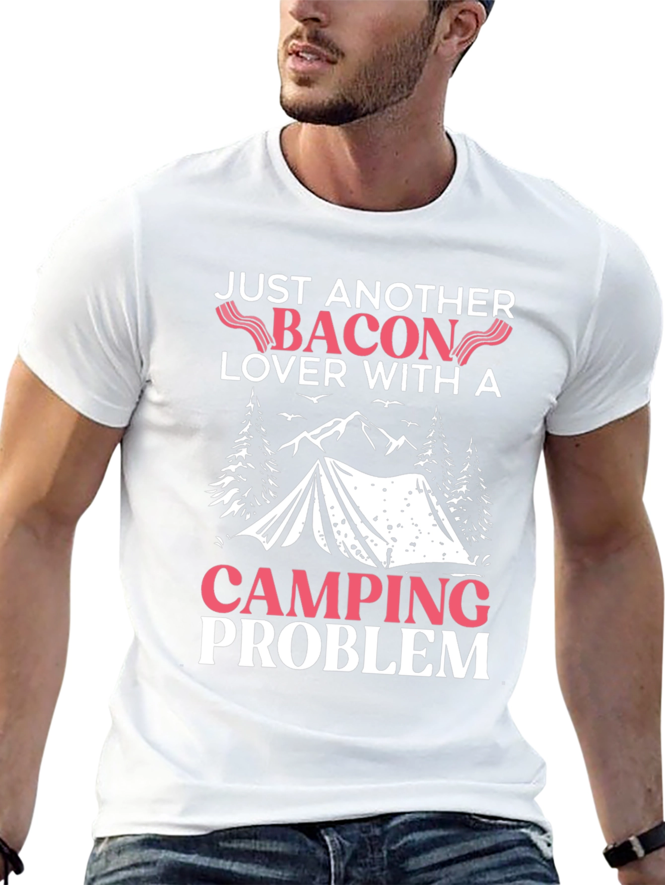 Bacon & Camping Lover T-Shirt - Funny Graphic Tee