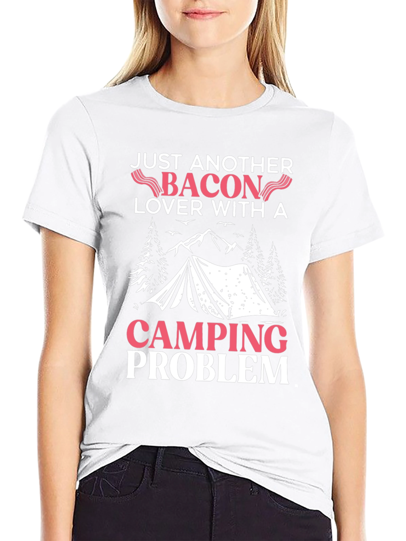 Bacon & Camping Lover T-Shirt - Funny Graphic Tee