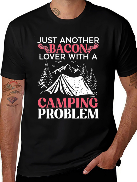 Bacon & Camping Lover T-Shirt - Funny Graphic Tee